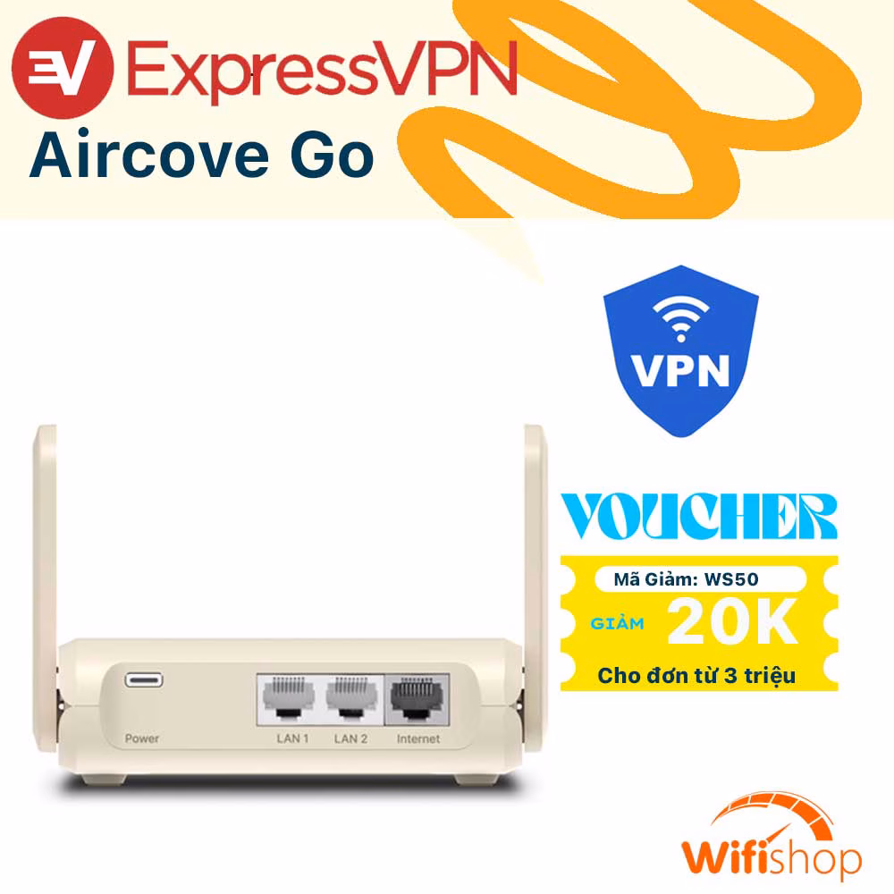 Bộ Phát Wifi6 Aircove GO ExpressVPN - Router VPN